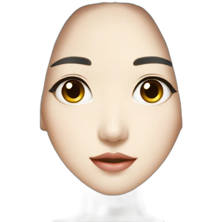 팍선영, dark hair, Korean, woman emoji