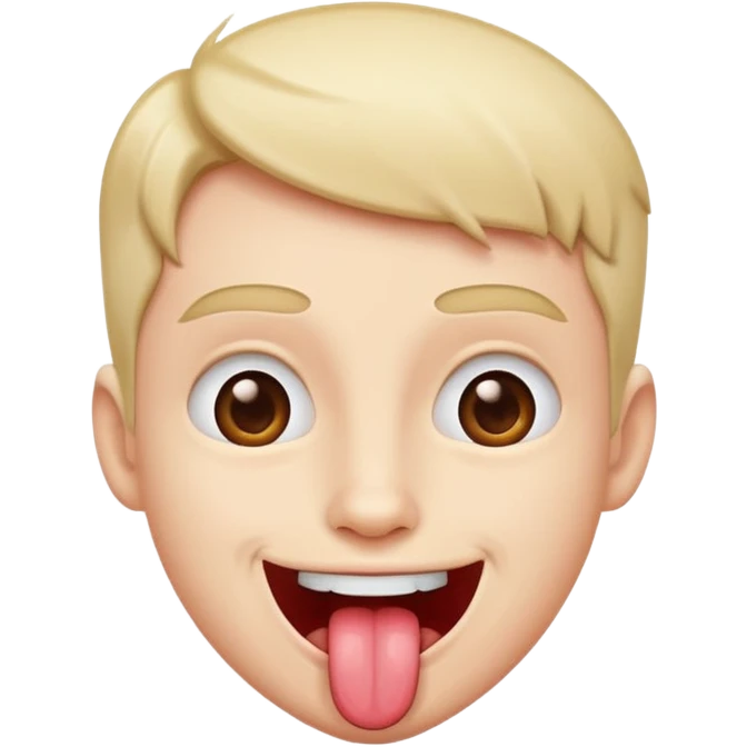 smirking with tongue out emoji
