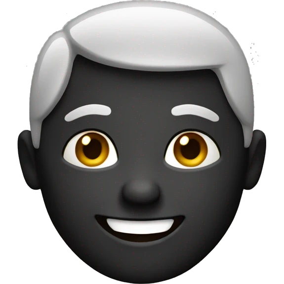 full black smiling emoji emoji