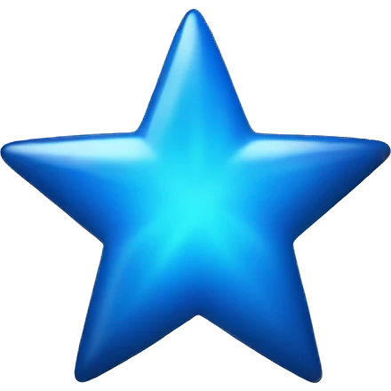 a blue shinning star emoji