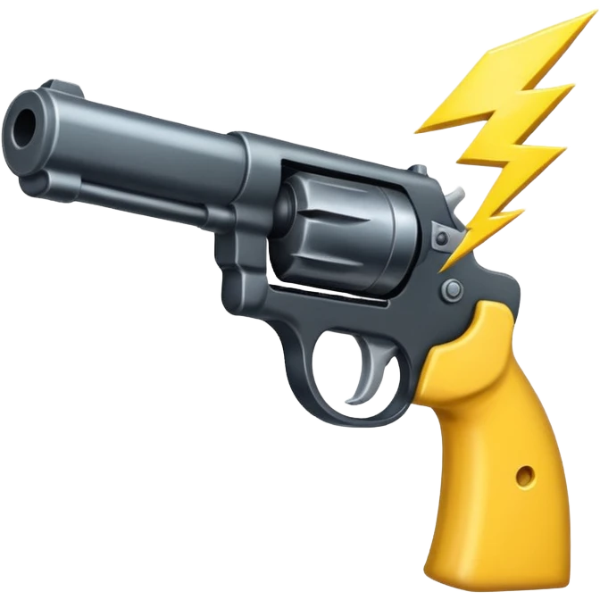 give me a gun which has lightning and thunder in it 
 emoji