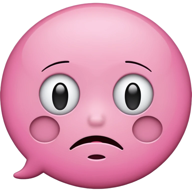 Pink Speech bubble sad emoji
