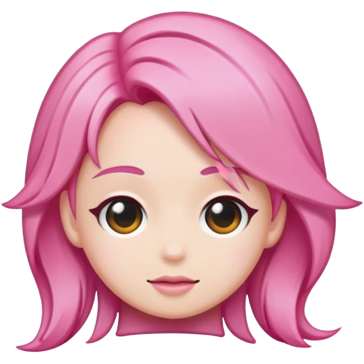 pink hair clip emoji