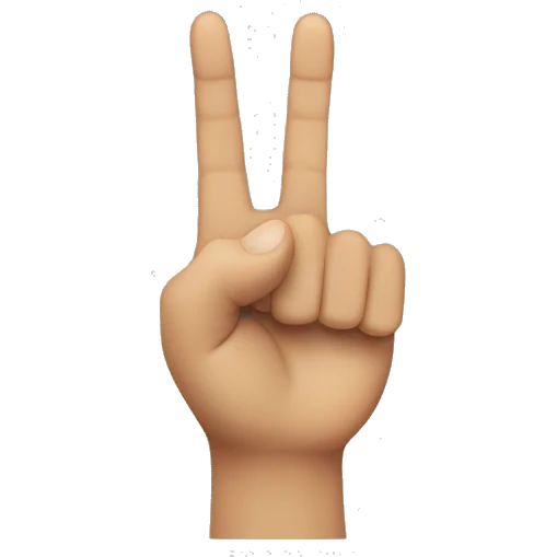 hand with index middle finger up emoji