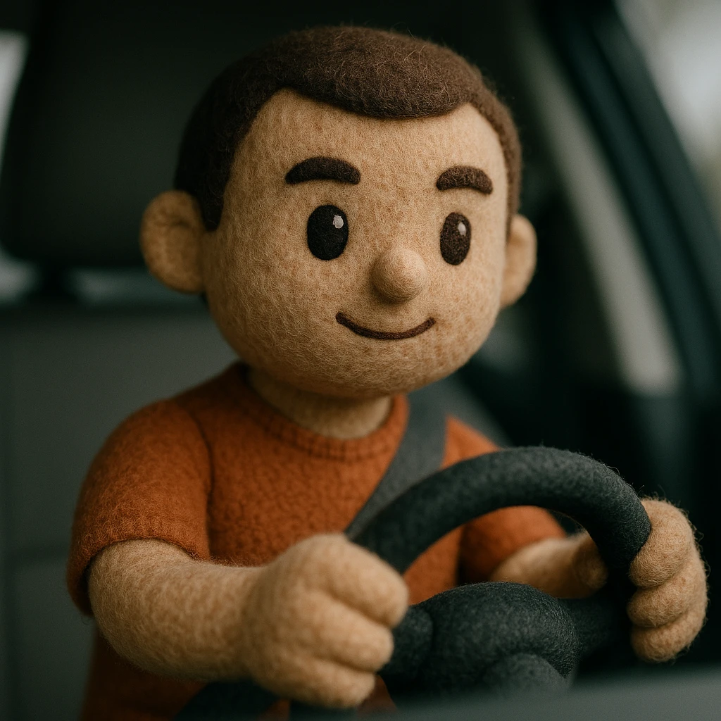 person driving a car emoji
