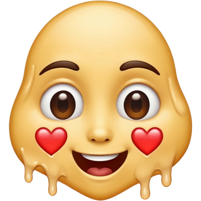 Heart eyes with melting face  emoji