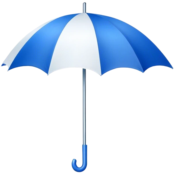 Blue and white umbrella emoji