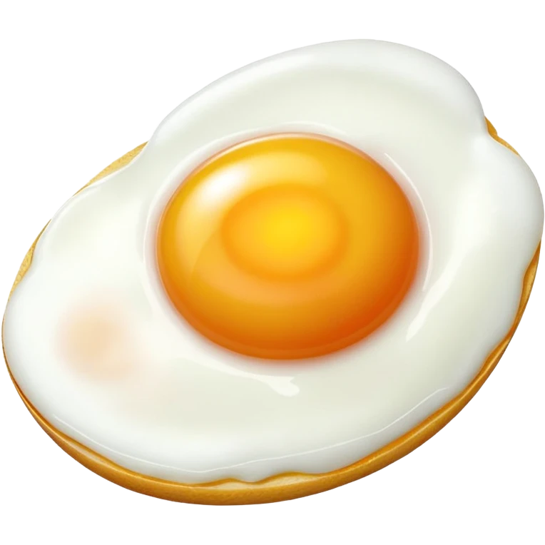1 fried egg with 45 degree angle on red background color #C4151C without plate or anything under the egg emoji