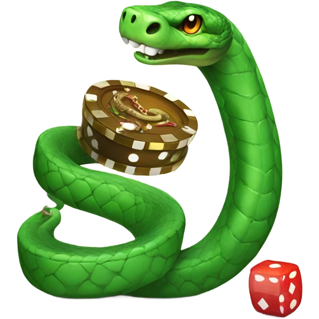 snake playing casino emoji