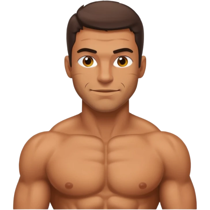smug muscular shirtless brazilian emoji