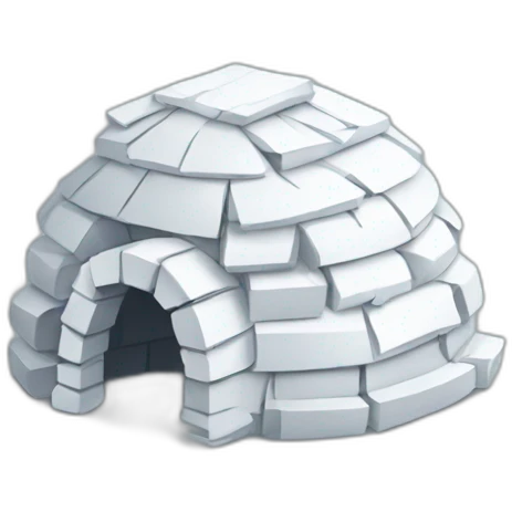 igloo with paper note emoji