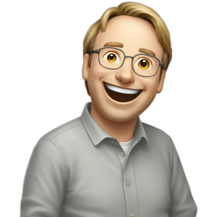 linus torvalds laughing emoji