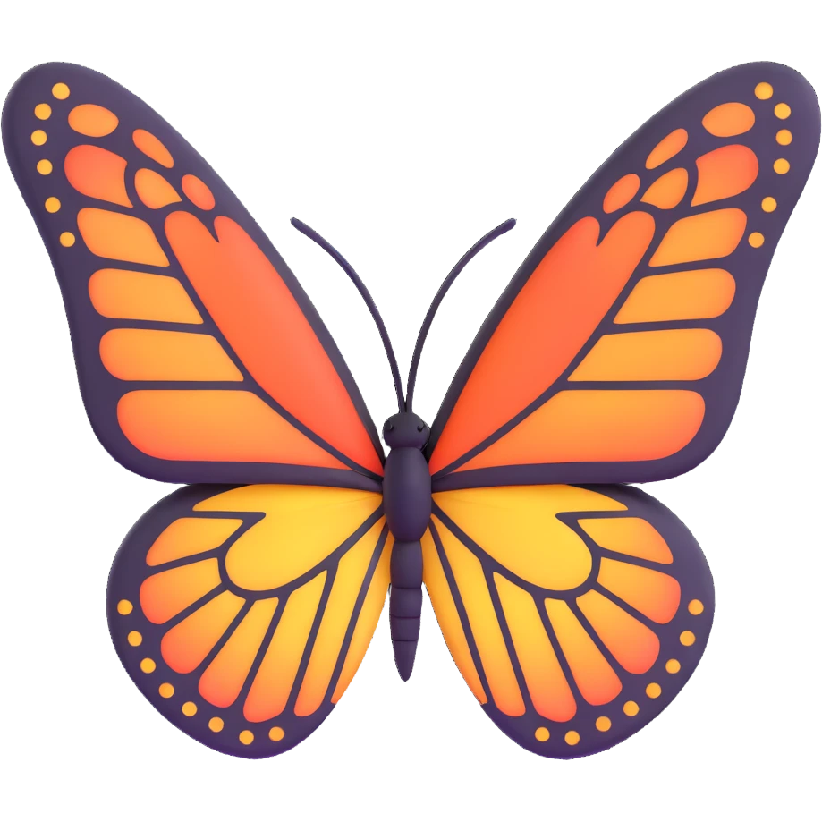 cute tiny butterfly wing emoji