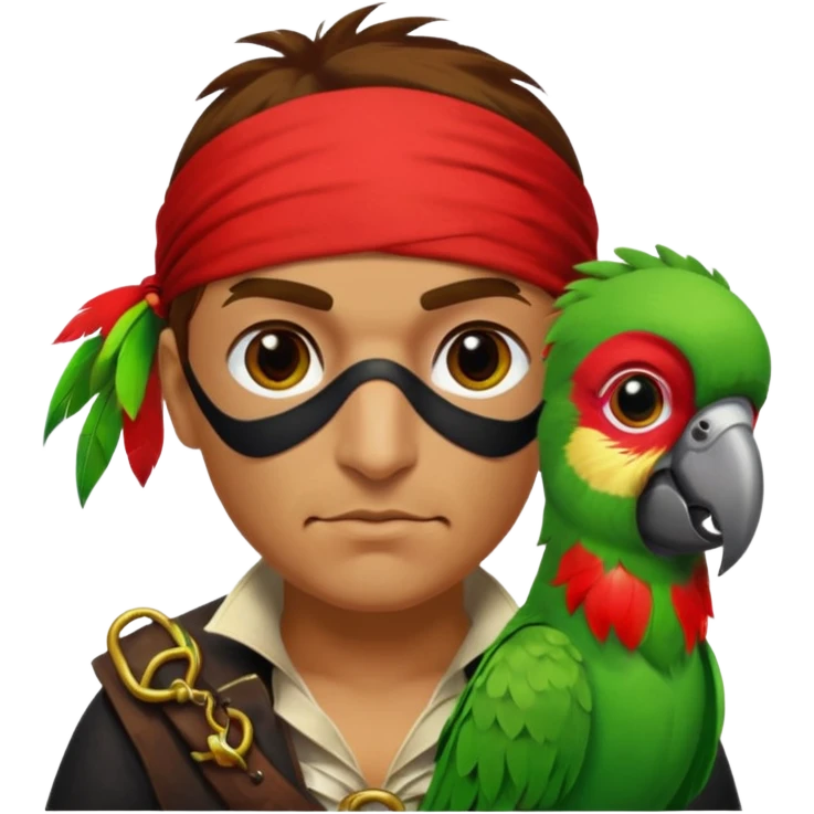 pirate and parrot emoji
