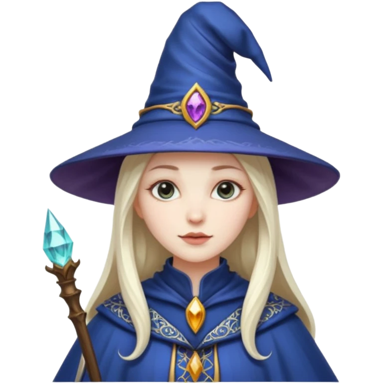 female wizard with hat emoji