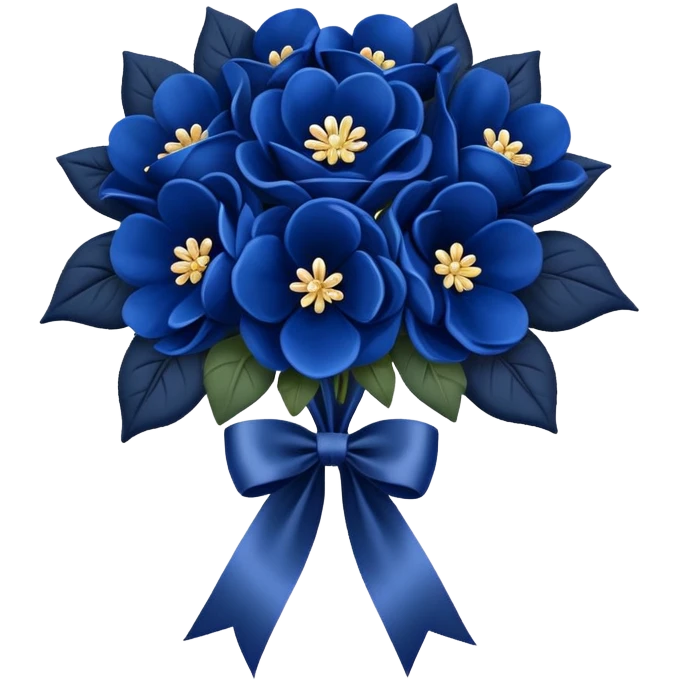 Dark blue bouquet emoji