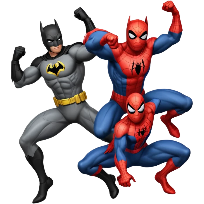 Batman and Spiderman  emoji