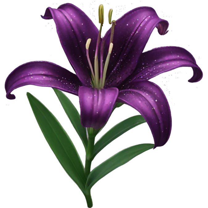Dark Purple Stargazer Lily emoji