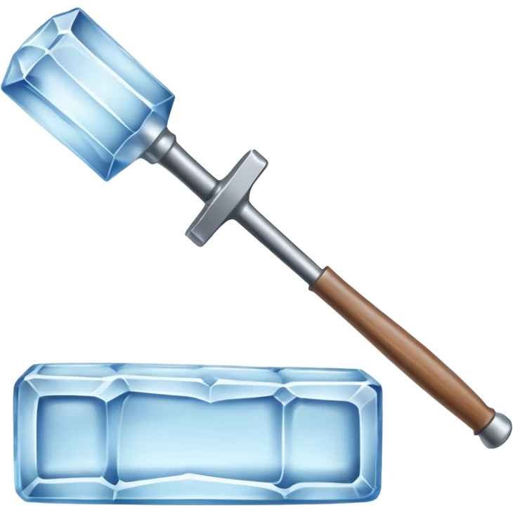 Sculptor chisel & mallet,Ice. emoji