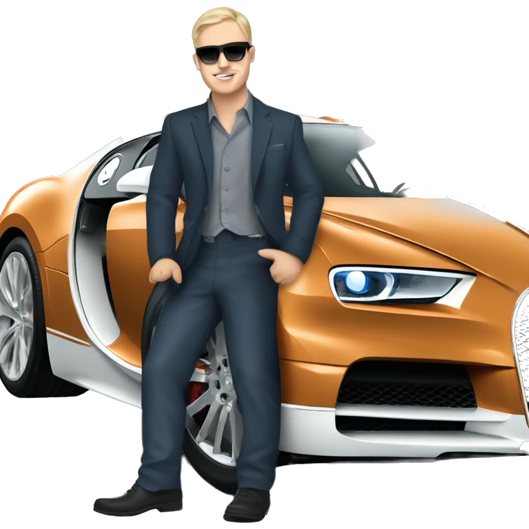 Andrew tate in Bugatti  emoji