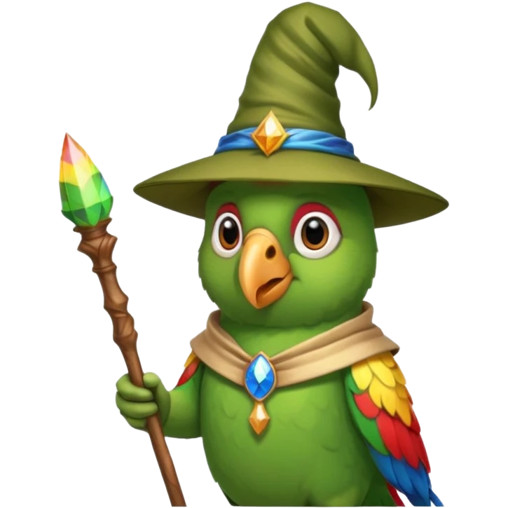 Parrot wizard emoji