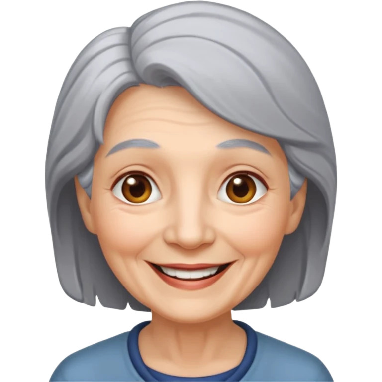 grey hair old woman emoji
