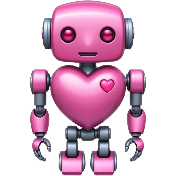 pink robot heart emoji