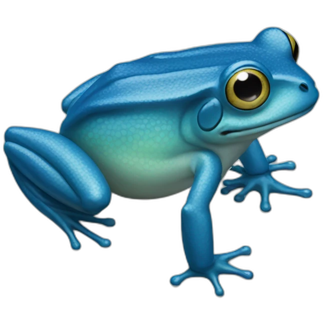 Blue frog  emoji