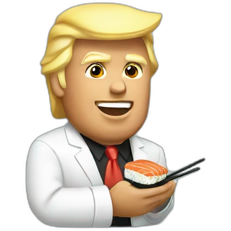 Donald Trump with Sushi emoji