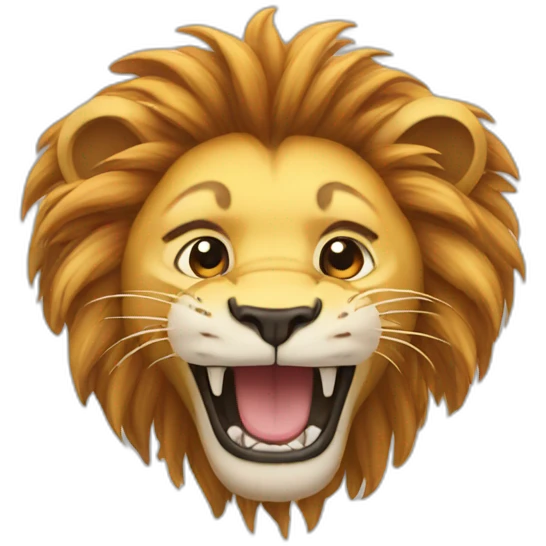 upside down lion emoji
