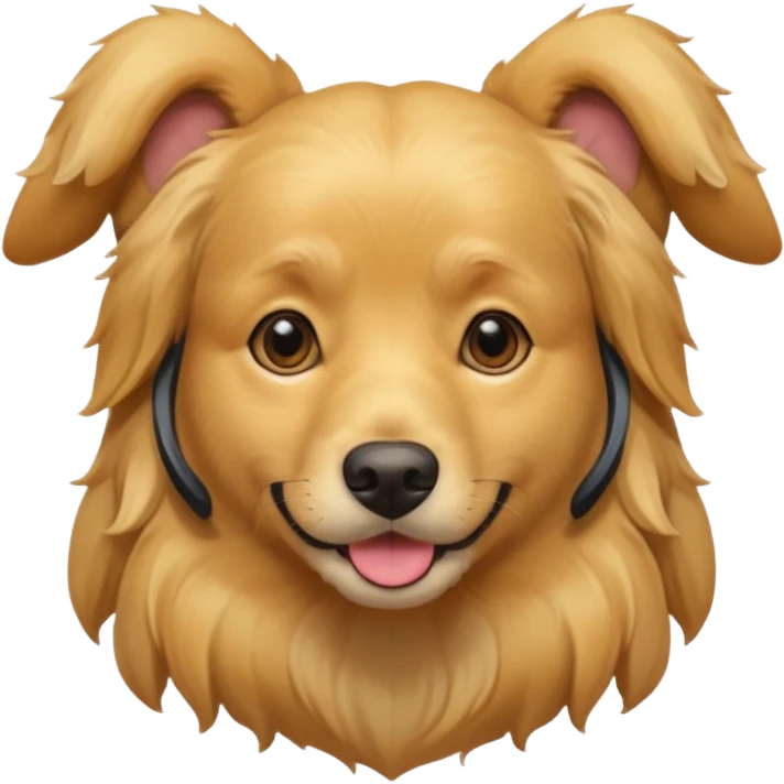 realistic dog with animal ears emoji
