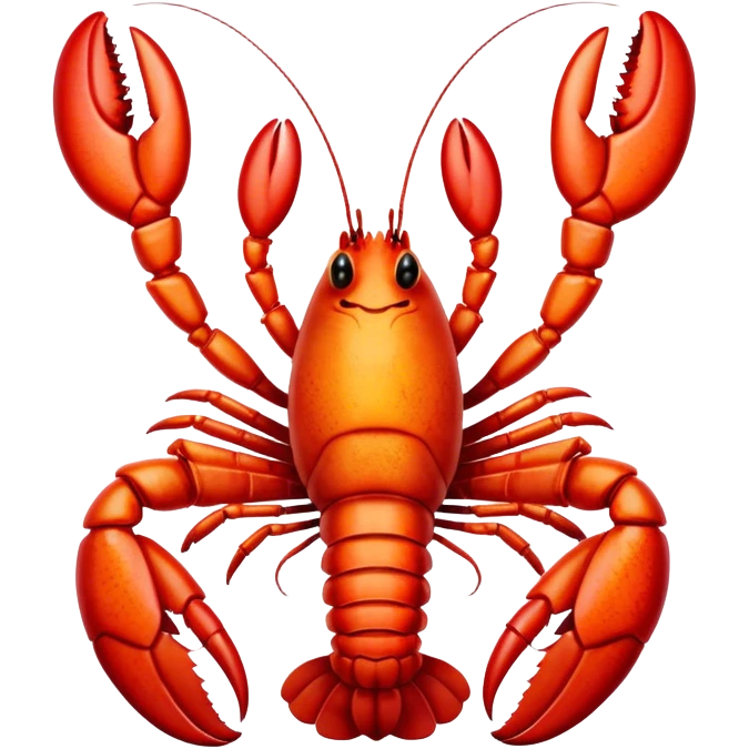 Lobster with clown makeup emoji
