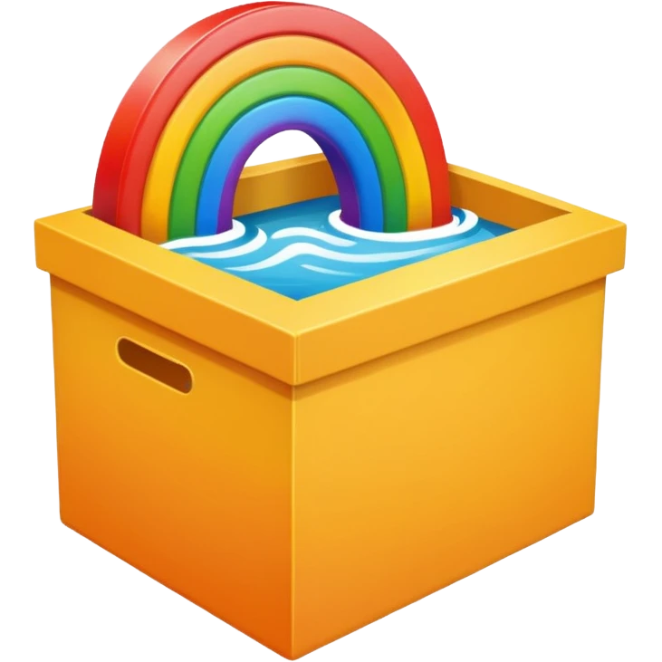 The raimbow no a box  emoji