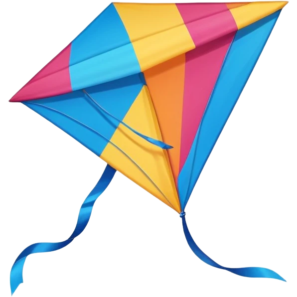 single kite flying in the sky emoji