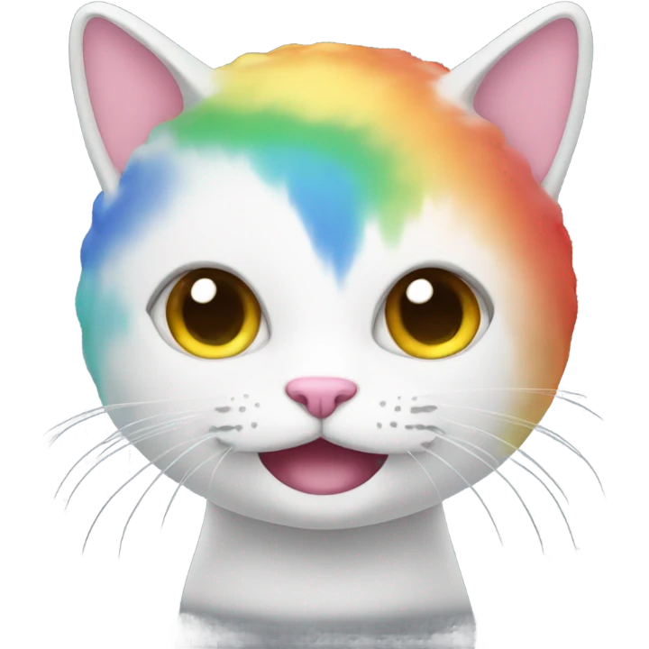 Rainbow cat emoji