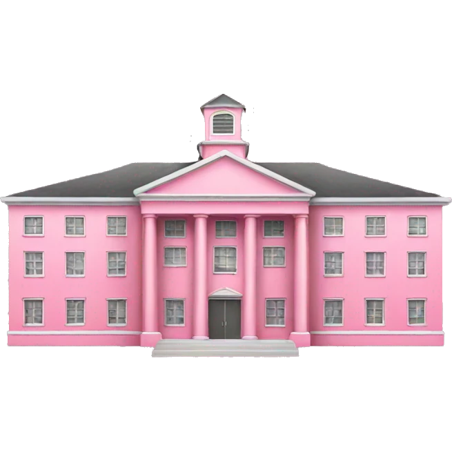 school with pink emoji