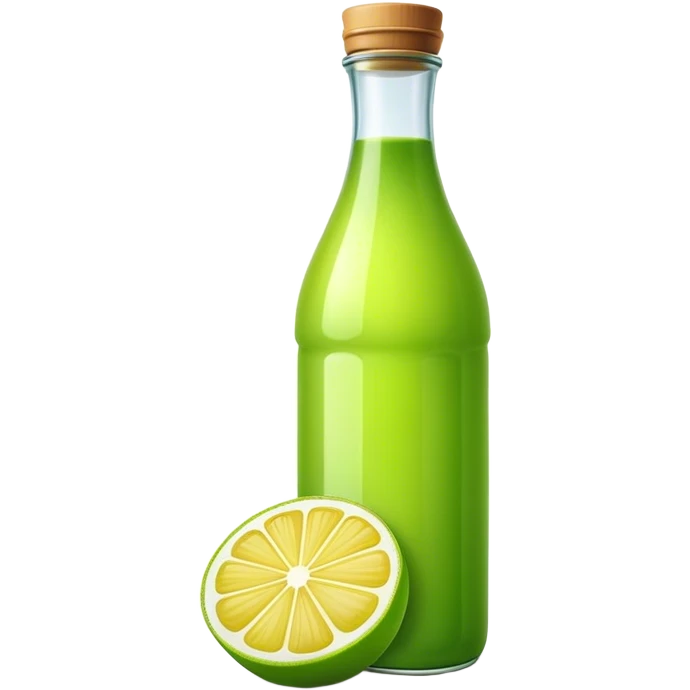 Bottle green lemon juice emoji
