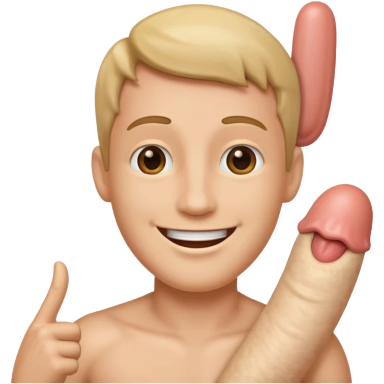 Penis and smiling emoji emoji