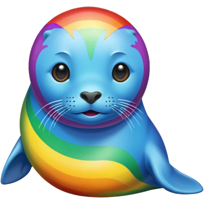 Rainbow seal emoji