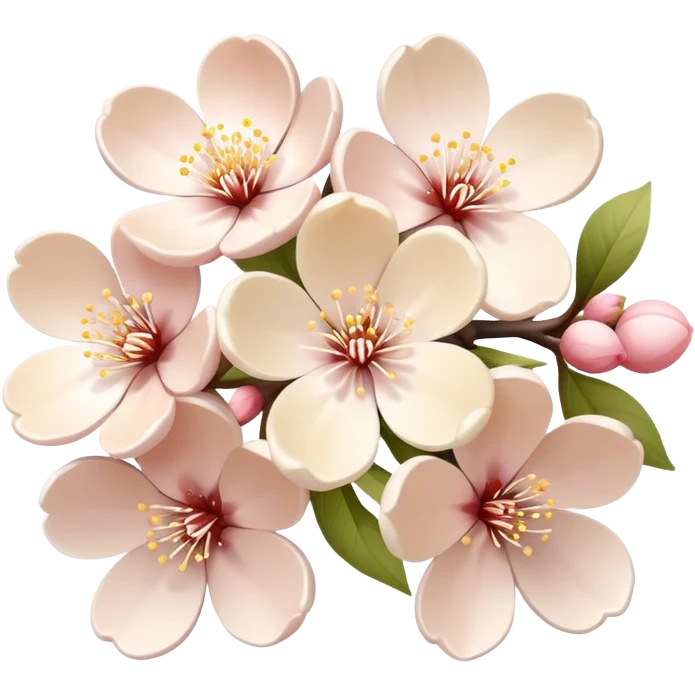 Cream coloured Sakura  emoji
