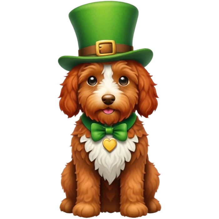 Red leprechaun labradoodle  emoji