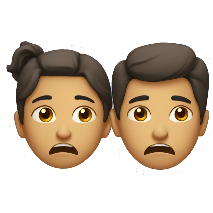 angry couple crying emoji