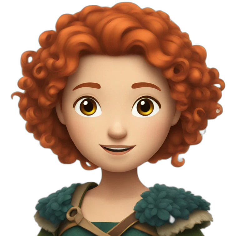 Merida from brave emoji