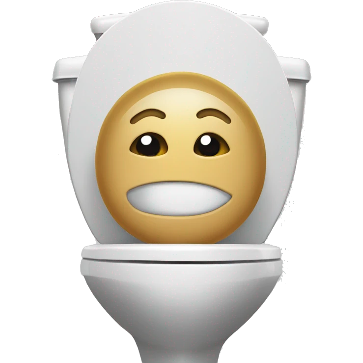 Head appearing out of the toilet  emoji