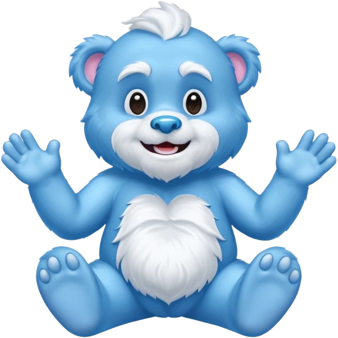 blue care baby bear yeti emoji