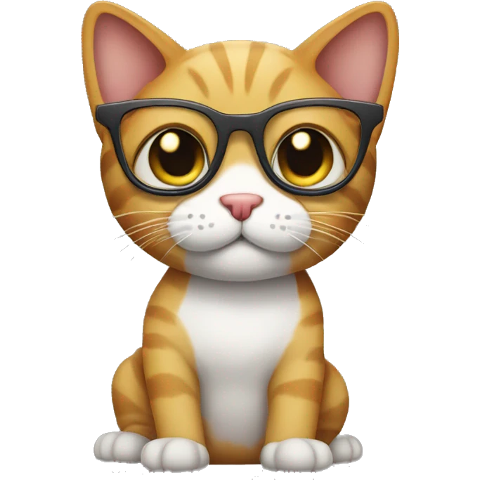 Cat with glasses emoji