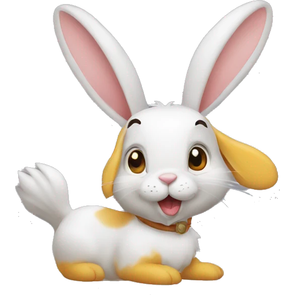 Lapin et un canard  emoji
