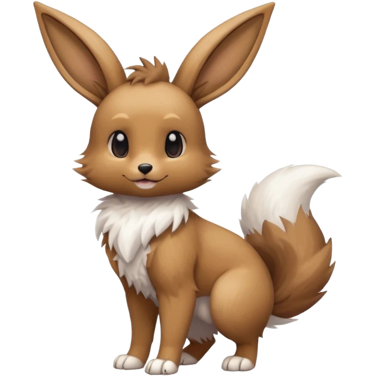 Bunny-Eevee-Sergal-hybrid-fusion, full body emoji