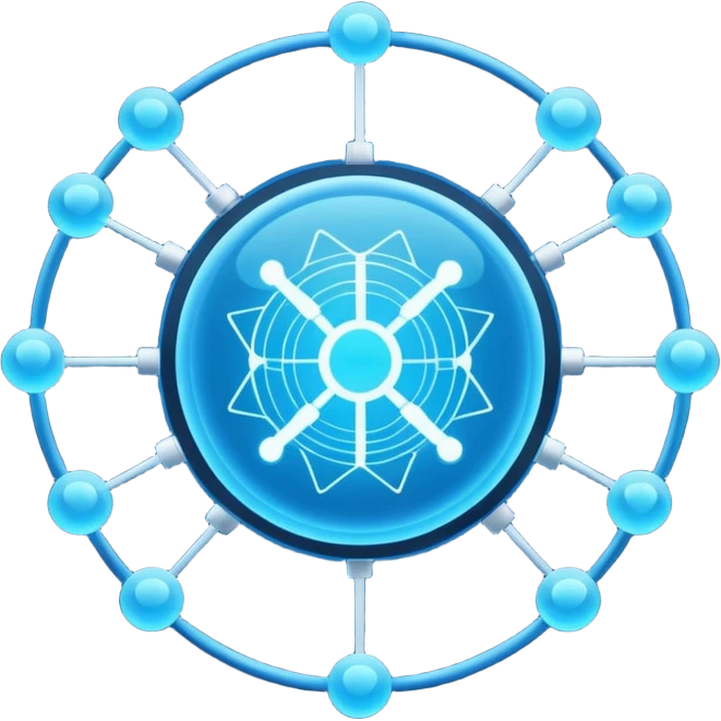 Blue data AI emoji