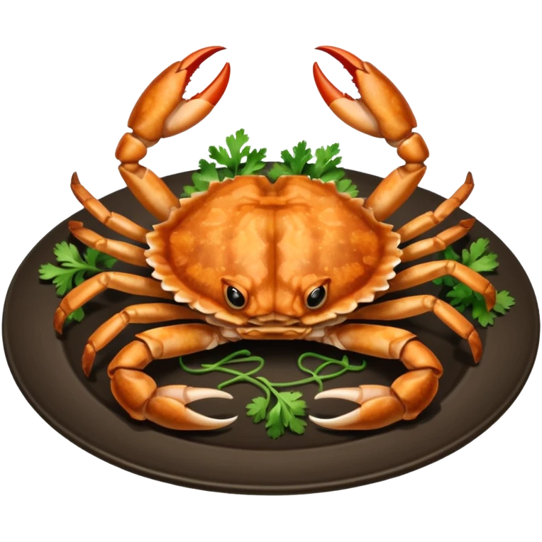 Plate of cooked soft shell crab  emoji